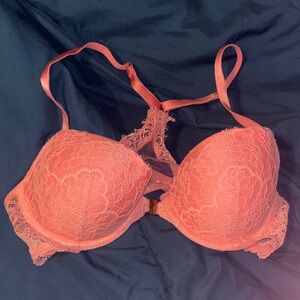 Victoria's Secret Coral Lace Bra